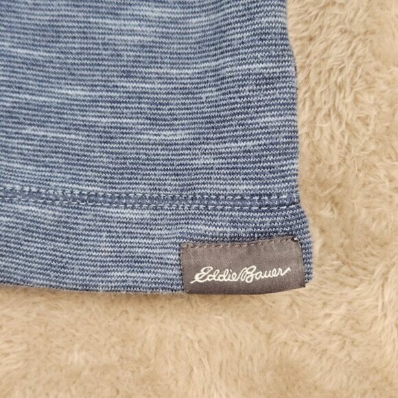 Eddie Bauer Henley Shirt Blue Pullover Long Sleeve Men's Size TL Tall Man - Picture 7 of 10